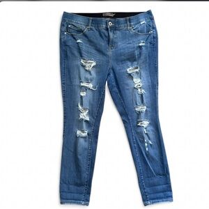 Torrid Bombshell Distress Skinny Jeans
